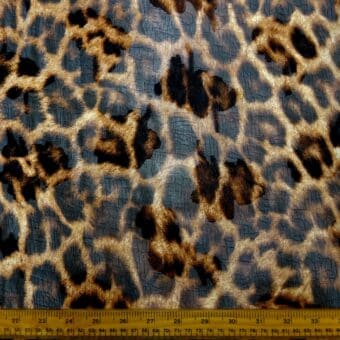 Chiffon Georgette Fabric Dixie Lynx Beige Black Copper