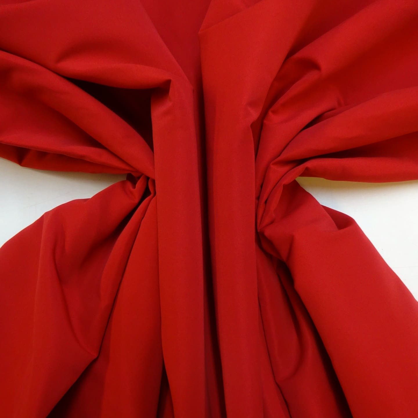 Crepe De Chine Fabric Peach Skin Finish Red