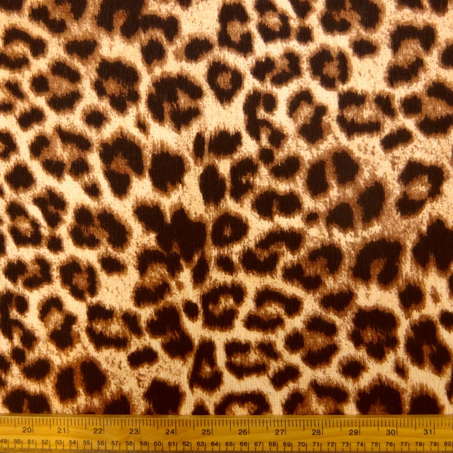 Crepe Textured Fabric With Spandex Drapey Leopards