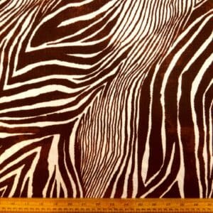 Jersey Fabric Soft Crepe Feel Swirl Brown Ivory