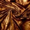 Crushed Velvet Fabric Crinkle Chocolate Cream