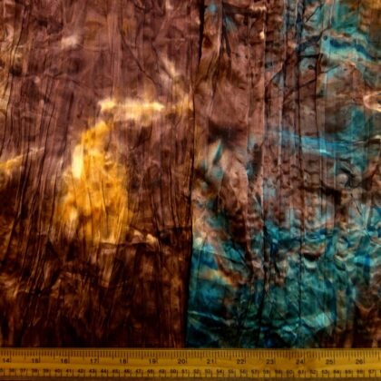 Satin Fabric Pleated Creased Shiny
