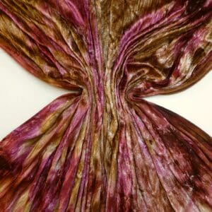 Crushed Velvet Fabric Crinkle Burgundy Brown