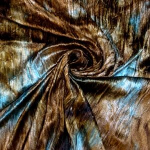 Crushed Velvet Fabric Crinkle Turquoise Coffee