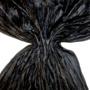 Crushed Velvet Fabric Crinkle Black
