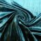 Crushed Velvet Fabric Crinkle Teal