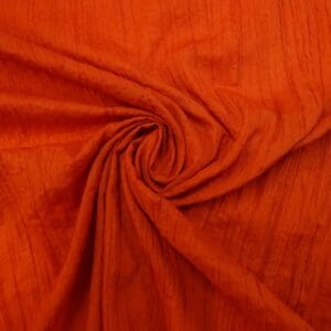 Polycotton Fabric Crinkly Wrinkly Burnt Orange