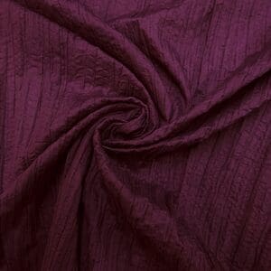 Polycotton Fabric Crinkly Wrinkly Plum