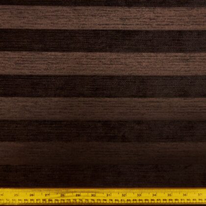 Curtain Fabric Chenille Satin Stripe Dark Aubergine FR