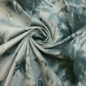 Denim Fabric Slashed Tie Dye Aqua Teal