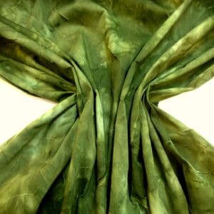 Denim Fabric Slashed Tie Dye Olive