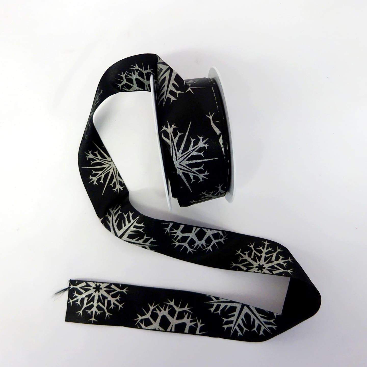 Ribbon 35mm Black Ice Silver 20 Metre Reel