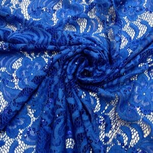 Lace Fabric Heavy With Sequins Tennessee Royal