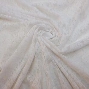 Lace Fabric Stretch Rosie Devine White