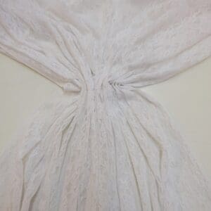 Lace Fabric Stretch Rosie Devine White