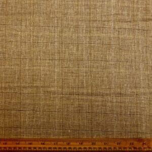 Linen With Bamboo Viscose Fabric Small Prince Of Wales Check Beige