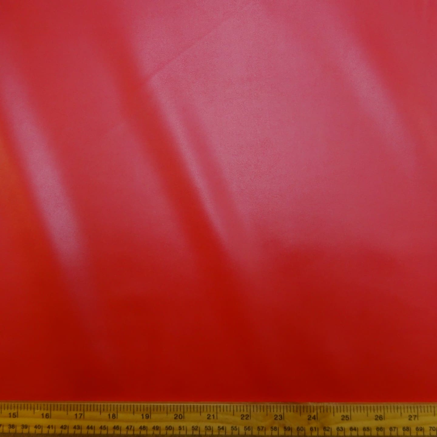 Leather Look Fabric Light Weight Pleather With Mechanical Stretch Red