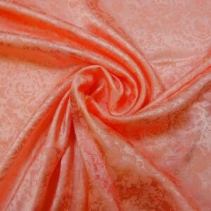 Satin Fabric English Rose Palace Garden Peach