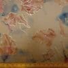 Satin Fabric Japanese Whim With Gold Outline Nude Pink Dusky Blue