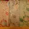 Satin Fabric Japanese Whim With Gold Outline