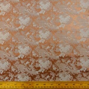 Satin Fabric Stretch Mississippi Swish Copper/Grey