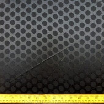 Satin Fabric Penny Spot Black