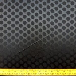 Satin Fabric Penny Spot Black
