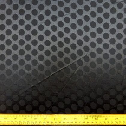 Satin Fabric Penny Spot Black