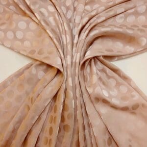 Satin Fabric Penny Spot Oyster Pink