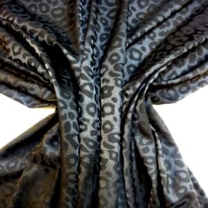 Satin Fabric Smoke Rings Black