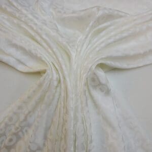 Satin Fabric Smoke Rings White