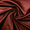 Slipper Satin Fabric Shiny And Thick Mahogany Brown