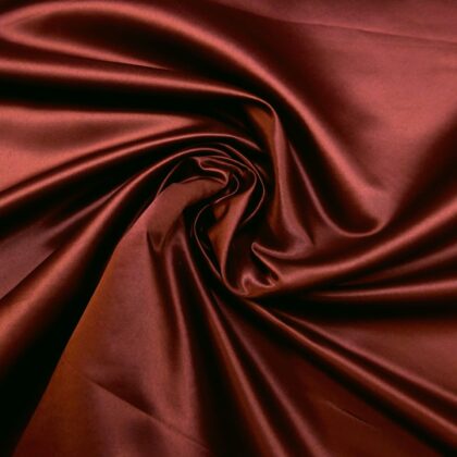 Slipper Satin Fabric Shiny And Thick Mahogany Brown