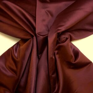 Slipper Satin Fabric Shiny And Thick Mahogany Brown