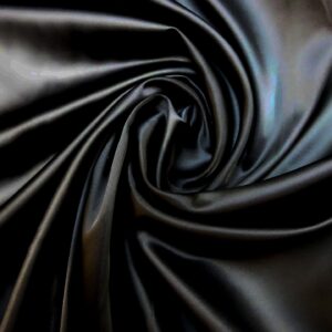 Satin Fabric Duchess Minimal Stretch Dress Weight Black