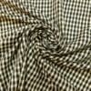 Seersucker Fabric Gingham 1cm Black Ivory