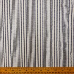 Seersucker Fabric Wiggly Stripe Air Force Grey