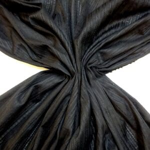 Cotton Fabric Faux Anglais Black