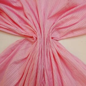 Cotton Fabric Faux Anglais Pink