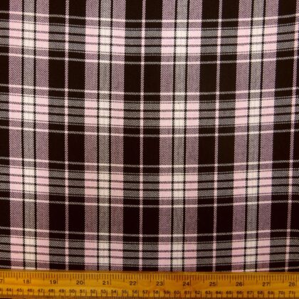 Suiting Fabric Tartan Maclure Pink
