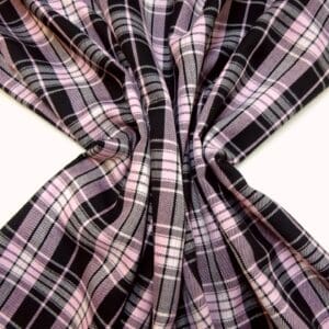 Suiting Fabric Tartan Maclure Pink