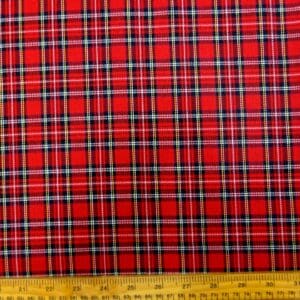 Suiting Fabric Tartan Mini Red Stuart