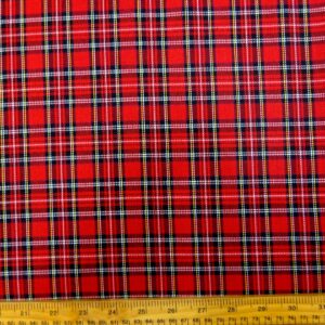 Suiting Fabric Tartan Mini Red Stuart