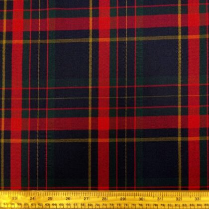 Suiting Fabric Tartan Perth Navy Red