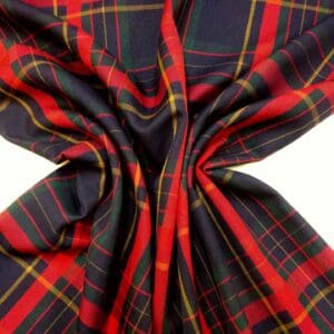 Suiting Fabric Tartan Perth Navy Red