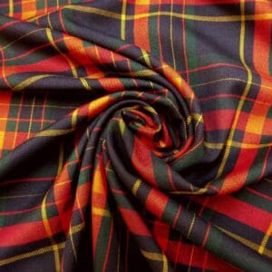 Suiting Fabric Tartan Perth Navy Red