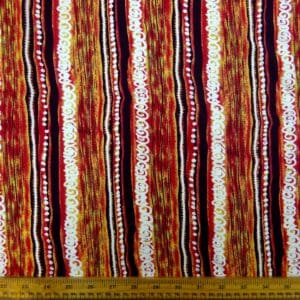 Viscose Fabric Abstract Blood Orange Red