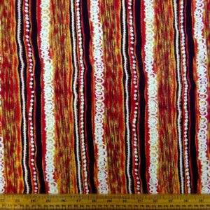 Viscose Fabric Abstract Blood Orange Red