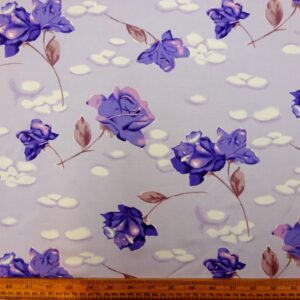 Viscose Fabric Floral Valletta Rose Lilac