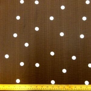 Linen Look Fabric Soft Drape 15mm Ivory Spot Brown